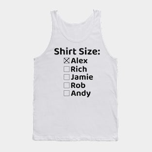 Shirt Size Alex Tank Top